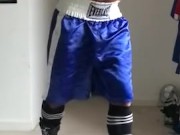 working the heavy bag in slow motion