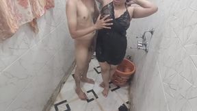 Bhabhi Ji Ne Shower Mein Mera Lund Pakad Liya  Bathroom Fuck Hindi Audio