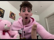 Cute Disney Cartoon Boy Sucks on a Dildo