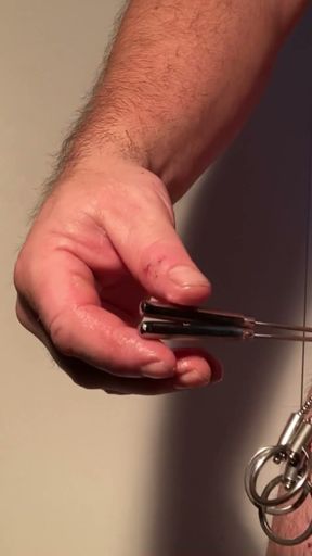 Extreme Urethral Sounding. Multiple sounds in cock. Amazing cock urethra stuffing   Clip 2
