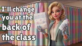 Nice teacher's messy classroom change (+handjob) | ABDL roleplay