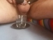 Locked femboy teasing himself with magic wand