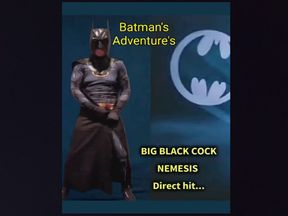 Batman Cosplay Superhero Superhero&#039;s BIG COCK and BIG CUMSHOTS