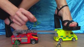 Toy Cars Squeezed Flat