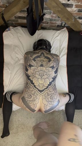 Intense Facefucking &amp; Anal Speculum Fun with Tattooed Wife