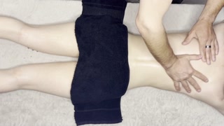 The masseur couldn't resist and touched my pussy