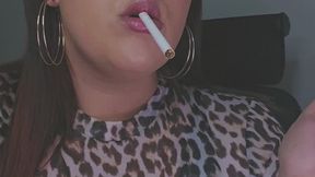 Smoking Minx in Mesh, Glossy Lips, and Drags of Pure Seduction
