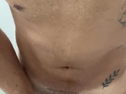 ASMR - Young virgin jerking off in the shower and moaning close to camera