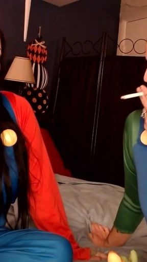 Halloween Cosplaying Smoke Break