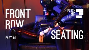 Hot Latex Girl Bound for Orgasm Control and Fuck Machine Action | FRONT ROW SEATING | Part 1