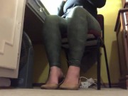 candid shoeplay in flats