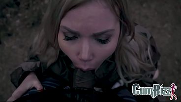 Woods Hide and Seek Gone Wrong &ndash_ Bimbo Blonde Swallows BBC Cum Loads