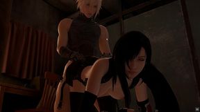 true facial [pornplay parody hentai game] ep.3 cloud and tifa romantic anal deep fucking