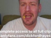 Farting while eating a messy hotdog - smell my mustard breath and mustard gas farts!