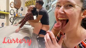 Raw garage sex with amateur babes - Unbridled lust fest