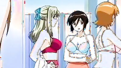 Young redhead anime girl in lingerie gets her tight pussy pounded doggy-style on the roof