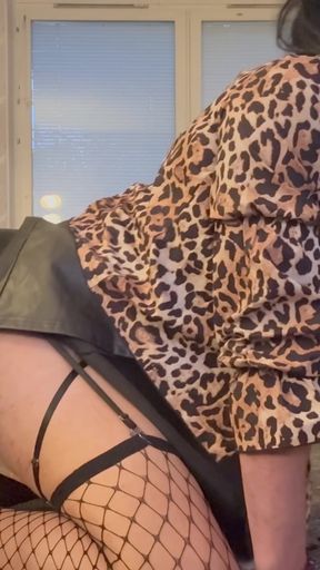 Riding Big Dildo