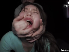 Asian teens submit to harsh threesome for intense orgasms.