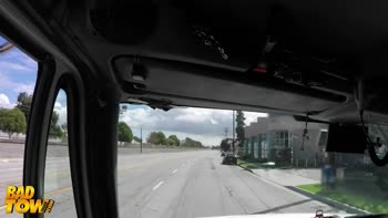 Tow Truck Temptation: Brunette Cheats on Boyfriend for a Ride