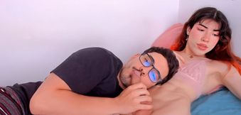 Nerdy dude enjoy to tease futanari cock.