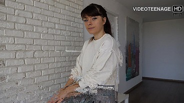 lovely 18 year french Chipie does another video casting