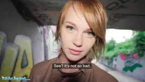 Public Sex, Redhead Ariela Donovan got fucked in a tunnel