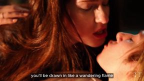 Two hot girls passionately lick pussy and feet