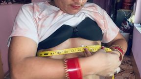 (36inch)-desi virgin girl breast size checking video