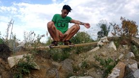 Middle Eastern Twink Outdoor - Cumshot on Hand