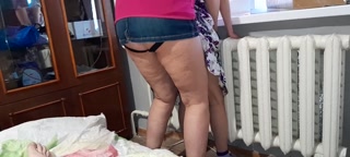 We were caught having hot fuck by our milf teacher - Lesbian_illusion