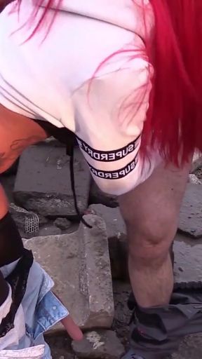 Unforgettable moment from &quot;Strange Worker Seduce German Redhead Teen Bareback Outdoor&quot;