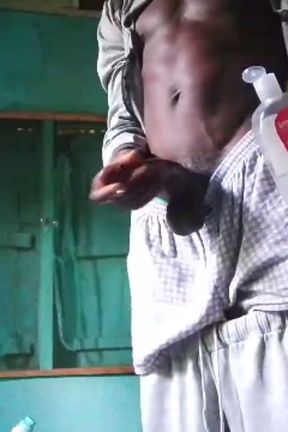 Wanking off Till Cum My Big Black Dick