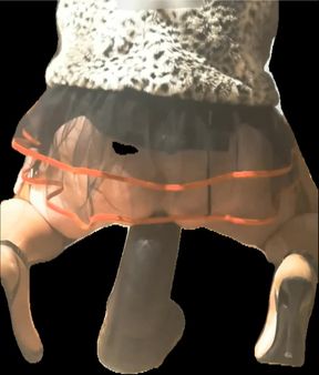 Horny sissy satisfies herself with huge  xxl dildo