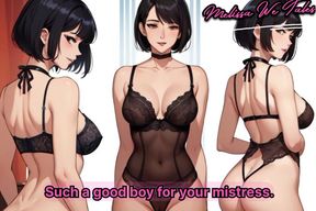 Mistress wants to dress you up like her fucktoy and help you train with a strap-on (FEMINIZATION ROLEPLAY - AI GENERATED)