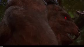 Minotaur monsters double fuck guy in the woods raw spitroast