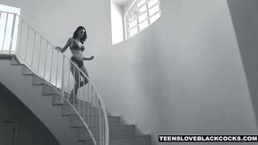 ”Ginger cam hottie is very impressed by one of her viewer's monster cock”