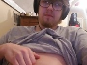 Quickly cumming then tasteing myself