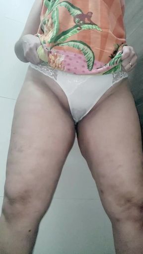Amazing Pissing on Panties Dripping Pissing From Wet Panties and Swapping Piss, Pissing on Ass