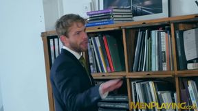 Thomas Thunder pounds doggystyle bearded young coworker