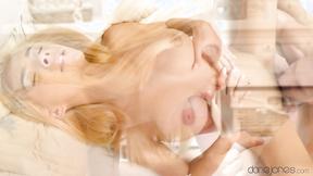 ”Blonde pretty with an amazing body gets a sensual wakeup”