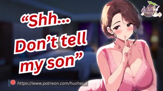 Your Friend's Hot Mom Invites You To Her Bed With Her [Flirting][Seductive][French Kissing][Binaural