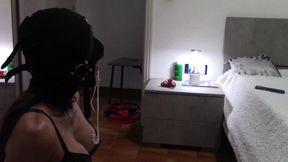 MILF bondage blowjob with cum swallowing