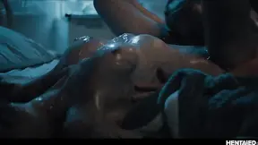 Petite brunette submits to dominant lesbian partner