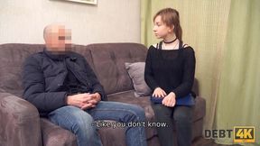 Alice Klay is a bald cutie who gets her debts paid in a unique way
