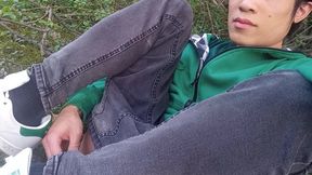 Jon Arteen Gay Twink's Soft Strokes Risky Outdoor, Caught or Not