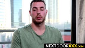 NextDoorXXX.com - Inked handsome Carter Woods masturbates in an intimate interview