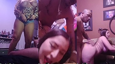 tomando pau preto na buceta até ter um grande orgasmo e ficar com minha bunda grande cheia de porra grossa