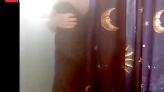 Step-Mother Peeks At Me While I Shower - POV Creampie