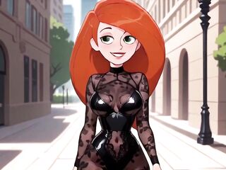 Redhead Cartoon Hotty Sexy Black Lingerie Try On Haul Ai