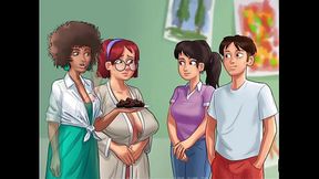 Summertime Saga ep 107 - Everyone is naked and touching each other in this class